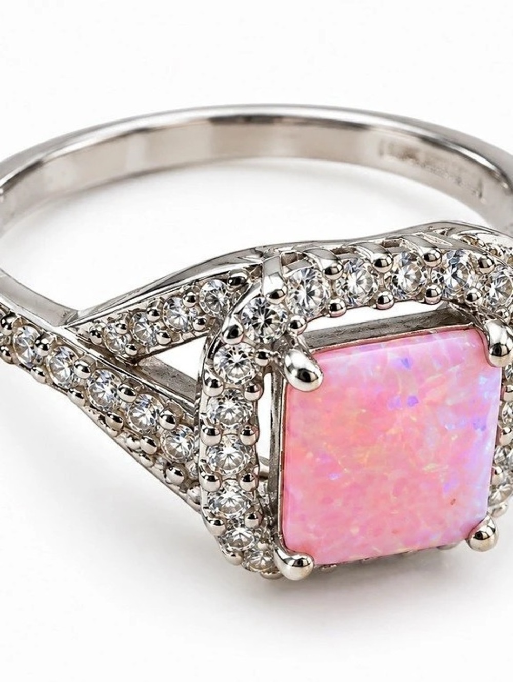 Ring bomb party Pink Opal-Style Statement Ring